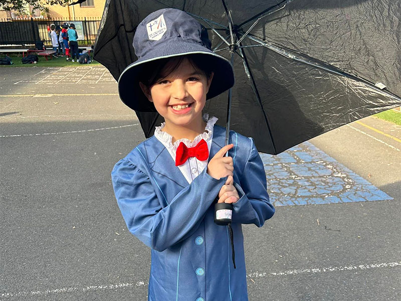 St Oliver's Harris Park student celebrates book week