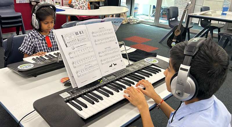 Keyboard lessons at St Oliver's Primary Harris Park
