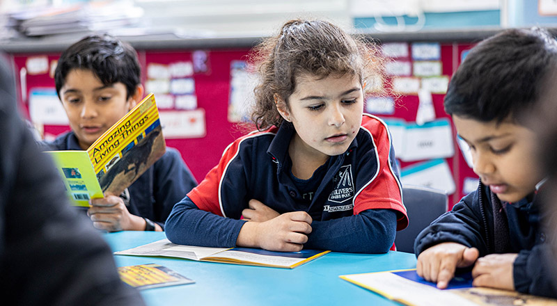 St Oliver’s Catholic Primary students learning in class