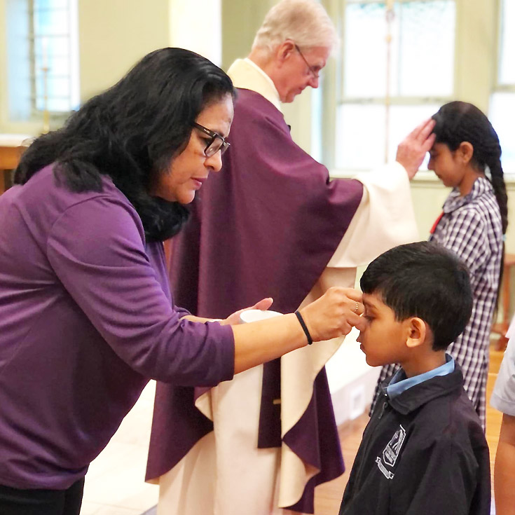 Ash Wednesday at St Oliver’s Catholic Primary School Harris Park