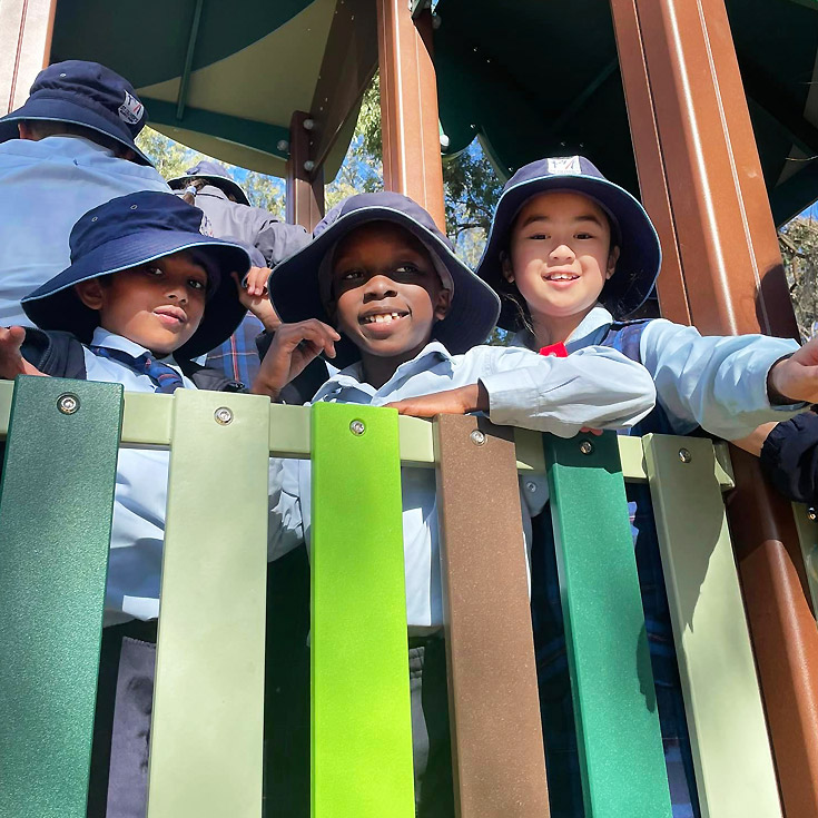 Students playing at St Oliver’s Catholic Primary School Harris Park